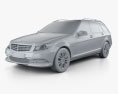 Mercedes-Benz C级 Estate 2012 3D模型 clay render