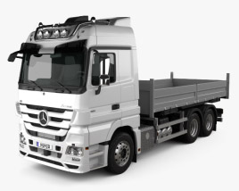 Mercedes-Benz Actros Flatbed 2014 3Dモデル