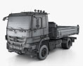Mercedes-Benz Actros Tipper 2アクスル 2011 3Dモデル wire render