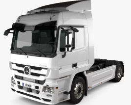 3D model of Mercedes-Benz Actros Tractor Truck 2014