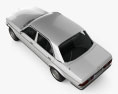 Mercedes-Benz W123 轿车 1975 3D模型 顶视图