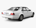Mercedes-Benz Sクラス (W140) 1999 3Dモデル 後ろ姿