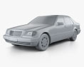 Mercedes-Benz S-class (W140) 2006 3d model clay render