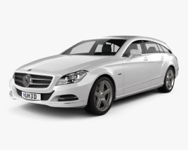 3D model of Mercedes-Benz CLSクラス X218 Shooting Brake 2016