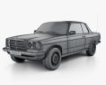 Mercedes-Benz E-class W123 coupe 1975 3d model wire render