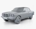Mercedes-Benz Eクラス W123 クーペ 1975 3Dモデル clay render