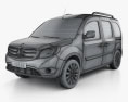 Mercedes-Benz Citan Delivery Van 2016 3d model wire render