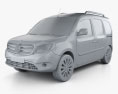 Mercedes-Benz Citan Delivery Van 2016 Modelo 3D clay render