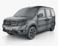 Mercedes-Benz Citan Mixto 2016 3d model wire render