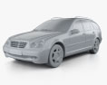 Mercedes-Benz C-class (W203) estate 2007 3d model clay render