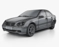Mercedes-Benz Cクラス (W203) セダン 2005 3Dモデル wire render