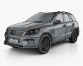 Mercedes-Benz ML-class AMG (W166) 2014 3d model wire render