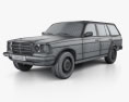 Mercedes-Benz Eクラス W123 estate 1975 3Dモデル wire render