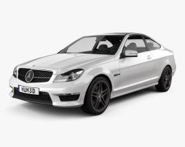 3D model of Mercedes-Benz C-class 63 AMG coupe 2014