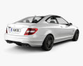 Mercedes-Benz C-class 63 AMG coupe 2014 3d model back view