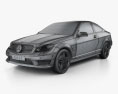 Mercedes-Benz C-class 63 AMG coupe 2014 3d model wire render