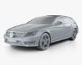 Mercedes-Benz CLS-клас 63 AMG Shooting Brake 2014 3D модель clay render