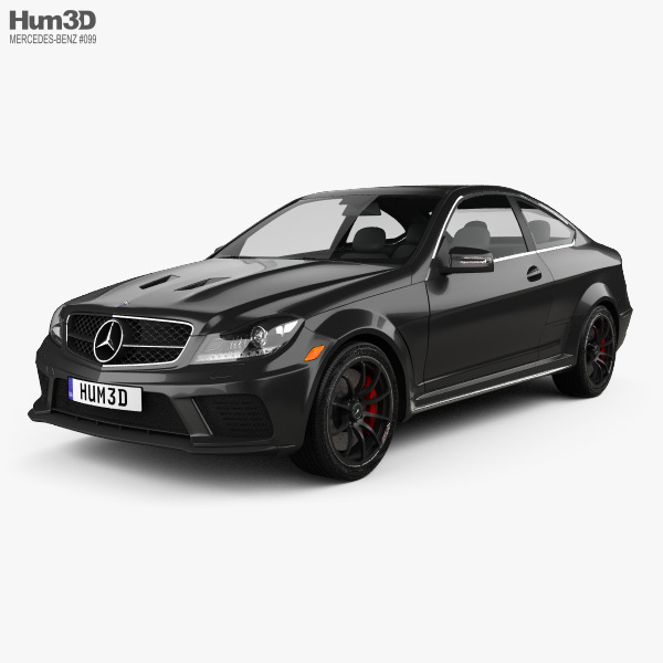 Mercedes-Benz C级 63 AMG Coupe Black Series 2012 3D模型