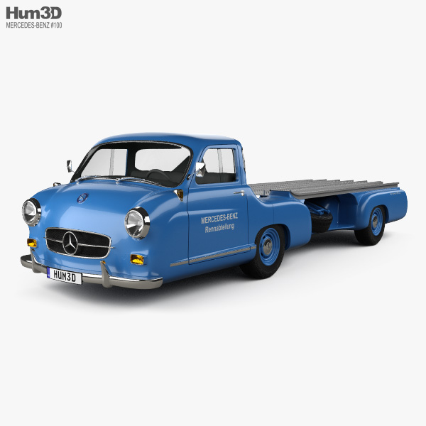 Mercedes-Benz Blue Wonder Renntransporter 1954 3D model