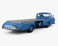 Mercedes-Benz Blue Wonder Renntransporter 1954 3D-Modell Rückansicht