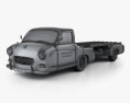 Mercedes-Benz Blue Wonder Renntransporter 1954 Modello 3D wire render