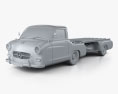 Mercedes-Benz Blue Wonder Renntransporter 1954 3Dモデル clay render