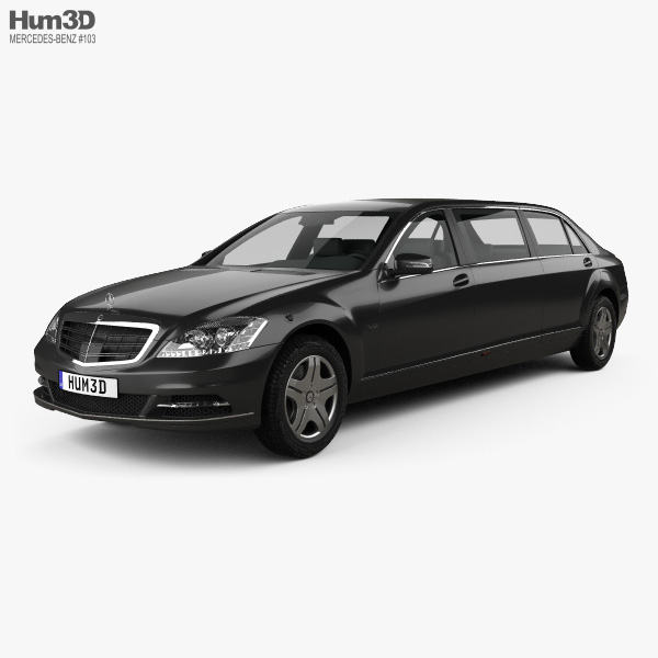 Mercedes-Benz S-class (W221) Pullman 2013 3D model