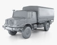 Mercedes-Benz Zetros Flatbed Truck 2-axle 2014 3d model clay render