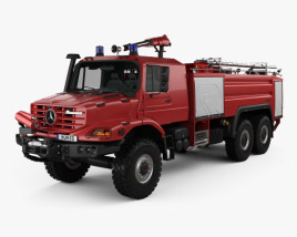 3D model of Mercedes-Benz Zetros Rosenbauer Camion de Pompiers 2008