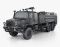Mercedes-Benz Zetros Rosenbauer Fire Truck 2022 3d model wire render