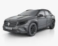 Mercedes-Benz GLA-class 2016 3d model wire render