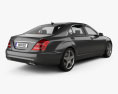 Mercedes-Benz S-class (W221) with HQ interior 2013 3d model back view