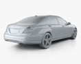 Mercedes-Benz S-клас (W221) з детальним інтер'єром 2013 3D модель