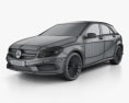 Mercedes-Benz A级 AMG 2016 3D模型 wire render