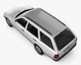 Mercedes-Benz Classe E Wagon 1993 Modello 3D vista dall'alto