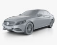 Mercedes-Benz C级 (W205) 轿车 2014 3D模型 clay render