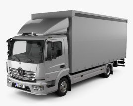3D model of Mercedes-Benz Atego Box Truck 2016