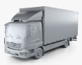 Mercedes-Benz Atego Box Truck 2016 3d model clay render