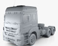 Mercedes-Benz Axor Tractor Truck 2022 3d model clay render