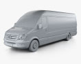 Mercedes-Benz Sprinter 厢式货车 ELWB HR 2013 3D模型 clay render