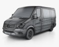 Mercedes-Benz Sprinter Пасажирський фургон CWB SR 2016 3D модель wire render