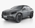 Mercedes-Benz Coupe SUV 2015 3D 모델  wire render