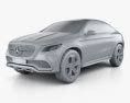 Mercedes-Benz Coupe SUV 2015 3D-Modell clay render