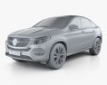 Mercedes-Benz GLE-class coupe 2017 3d model clay render