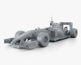 Williams FW36 2014 3Dモデル clay render
