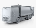 Mercedes-Benz Econic Garbage Truck Rolloffcon 3axle 2012 3d model clay render