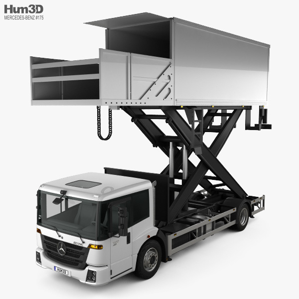 Mercedes-Benz Econic Airport Lift Platform Truck 2016 Modèle 3D