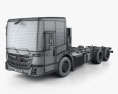 Mercedes-Benz Econic Chassis Truck 3axle 2016 3d model wire render