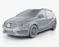 Mercedes-Benz B-class (W246) AMG Line 2017 3d model clay render