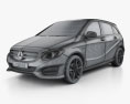 Mercedes-Benz Bクラス (W246) Urban Line 2017 3Dモデル wire render